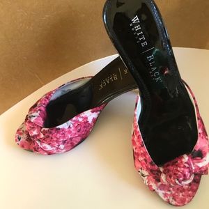 White House Black Market Pink Floral Heels